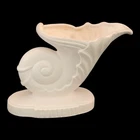 Stangl White Scroll Horn Spill Vase #2056 Vintage Ceramic USA
