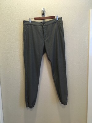 Men's Topman gray pants with elastic at ankles and back of waist size Large
