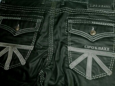 Cipo&baxx MEN'S Black Lustre Jeans
