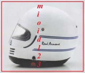 Casque GPA Utilisé En Course 1987, Jean-Luc Roy Paris-Dakar, Signé Pierre Lartigue