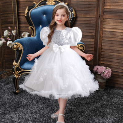 Puffy Girls Dresses For Weddings Flower Girls Christmas Party