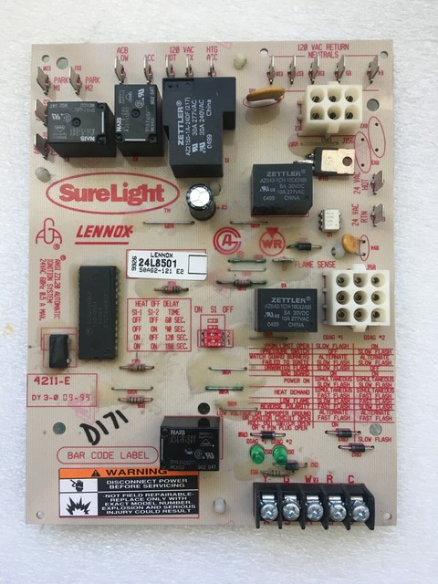 24l8501 50a62-121 LENNOX Surelight Furnace Control Board Ship HVAC 18d6