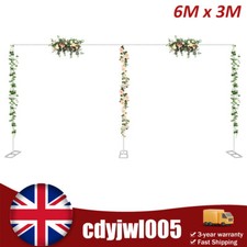 6M x 3M Wedding Backdrop Stage Stand Pipe and Drape Kit Curtain Frame Heavy Duty