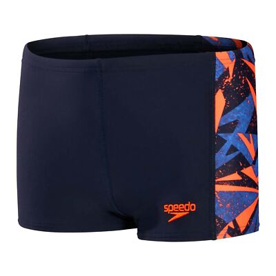 Boys' Hyper Boom Panel Aquashorts Black/Blue | UK