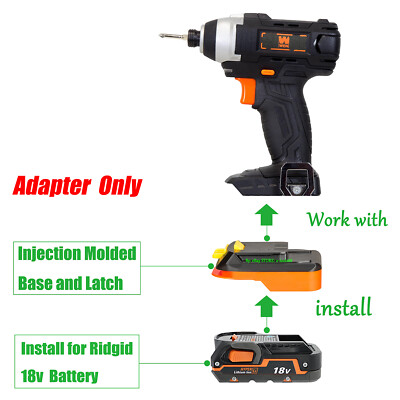1 Adapter for WEN 20V MAX Tools To Ridgid 18V Li-lon Batteries w/ BMS Protection