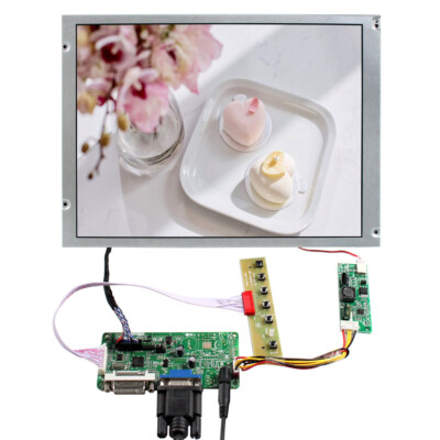 12.1'' 1024X768 4:3 650nit Outdoor TN LCD Display & DVI VGA Control Board 20 pin