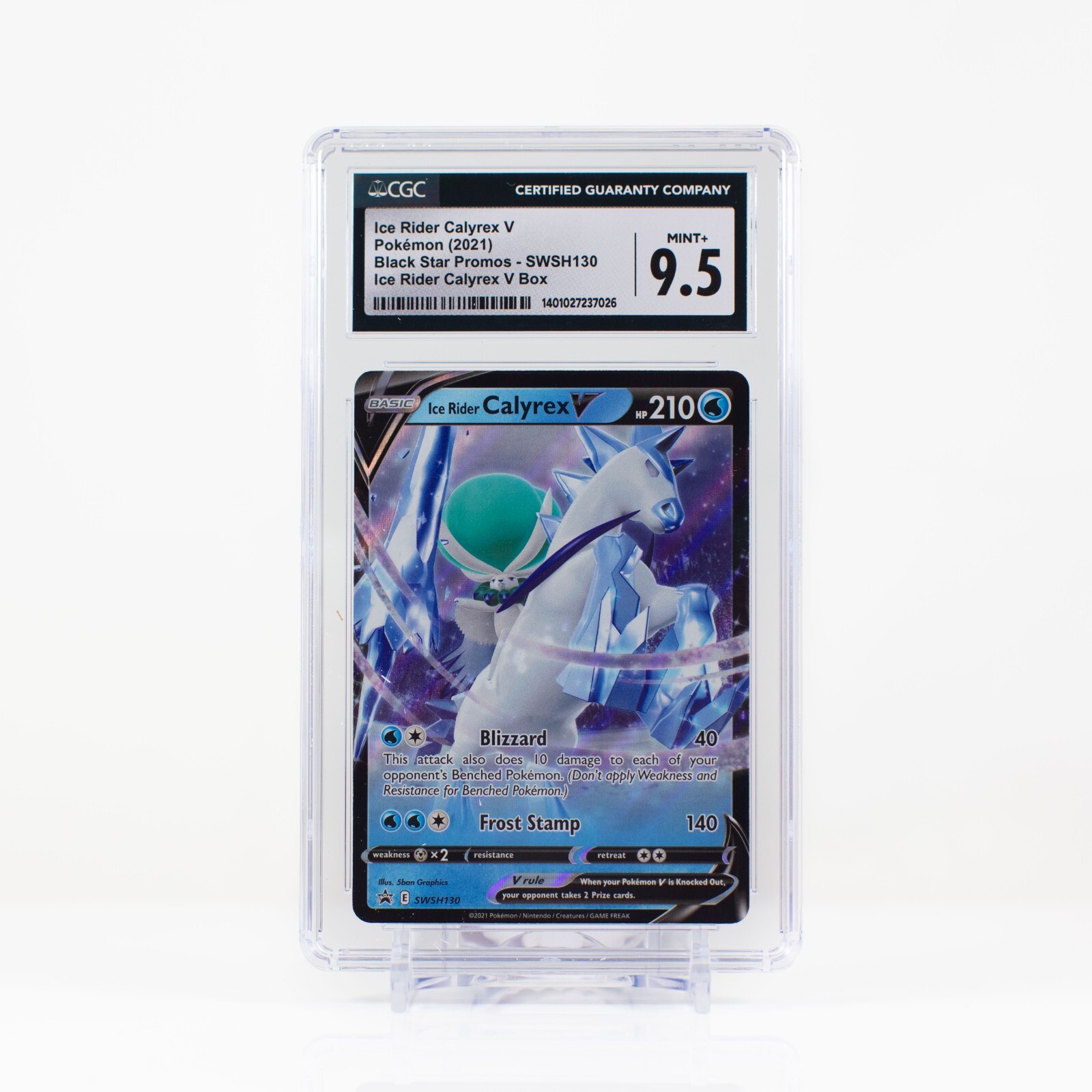 Pokemon Ice Rider Calyrex V SWSH130 Black Star Promos CGC 9.5