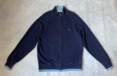 Yves Saint Laurent 青　アウター Yves Saint Laurent Puffer Jacket Mens Size XL YSL Blue Logo Full