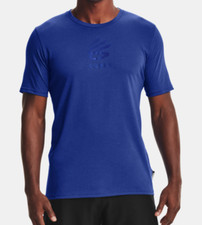Image of Under Armour Steph Curry T Shirt Mens Logo Short Sleeve Tee Blue Large XL 2XL