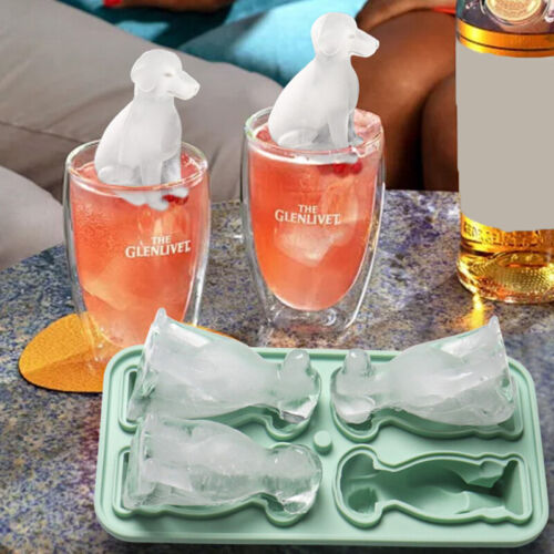 Labrador Dog Shaped Silicone Ice Cube Mold Tray For Drink Cocktails Ice Make WIN - Zdjęcie 1 z 17