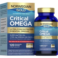 Renew Life Norwegian Gold Critical Omega (120 Fish Gelatin Softgels)