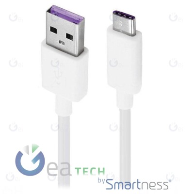 Huawei Typ C Ladekabel USB 5A 1 m, 1 Anschluss, Weiß, Original