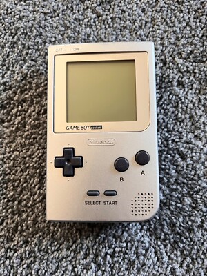 Nintendo Game Boy Pocket Silver Handheld System Excellent Condition ...