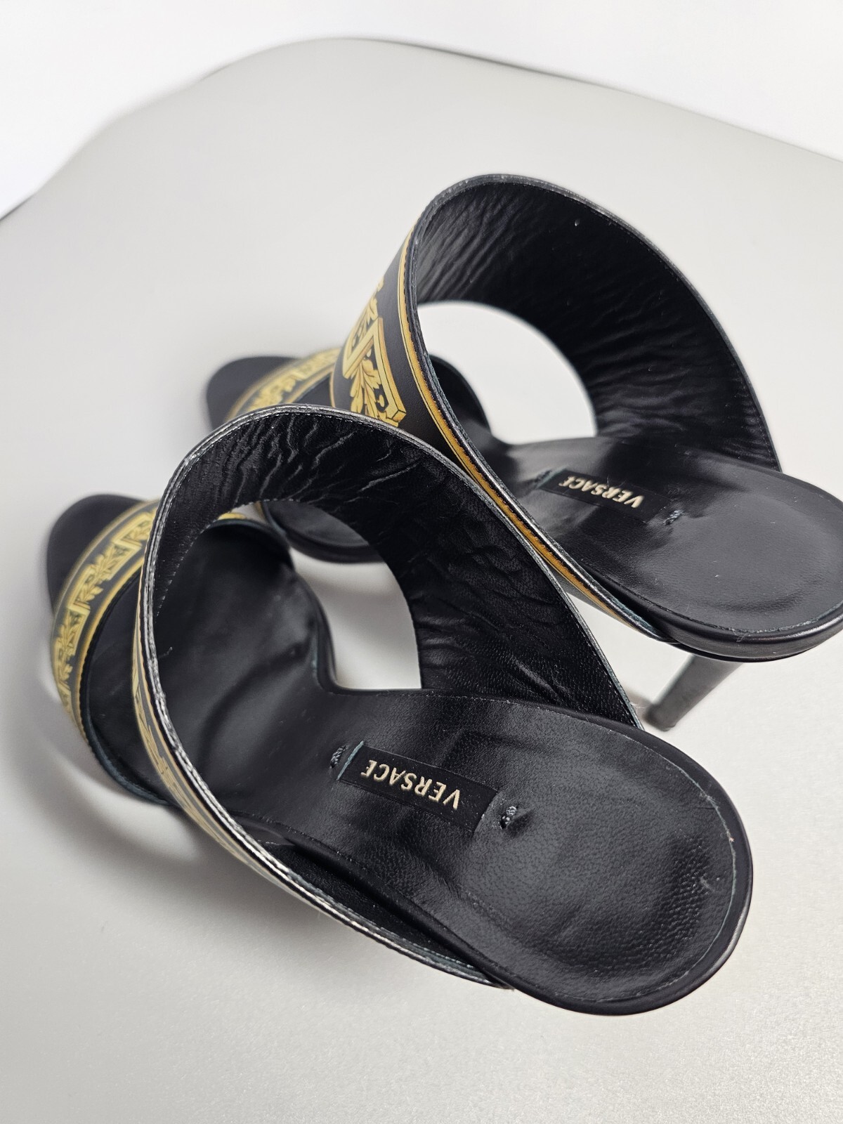 Authentic Versace Barocco Printed Double Strap He… - image 11