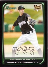 2008 Bowman Draft #BDP4 Burke Badenhop RC Florida Marlins