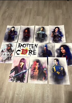 Disney Nachkommen Figuren Wandkunst Drucke Kinder Schlafzimmer rot und Chloe A2 A3