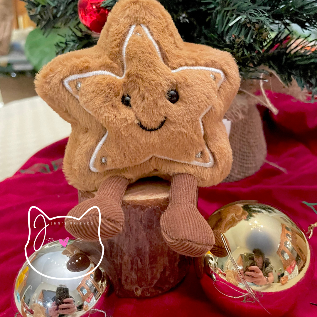 Jellycat AMUSEABLE STAR & TREE COOKIE Complete Set Lot Plush