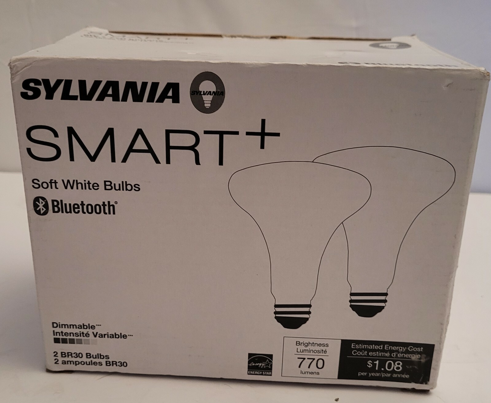 Sylvania Smart Bulb Smart+ Bluetooth 2 Pack 2PK New Factory Sealed BR30-image