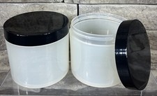 Bulk 12oz 89mm Polypropylene Thick Wall Jars, 350mL With Black Lids Lot Of 50