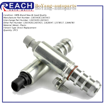 Intake & Exhaust Camshaft Position Actuator Solenoid Valve Kit For GM Vehicles (Malibu, HHR, Buick) - 2 PCs With Tool