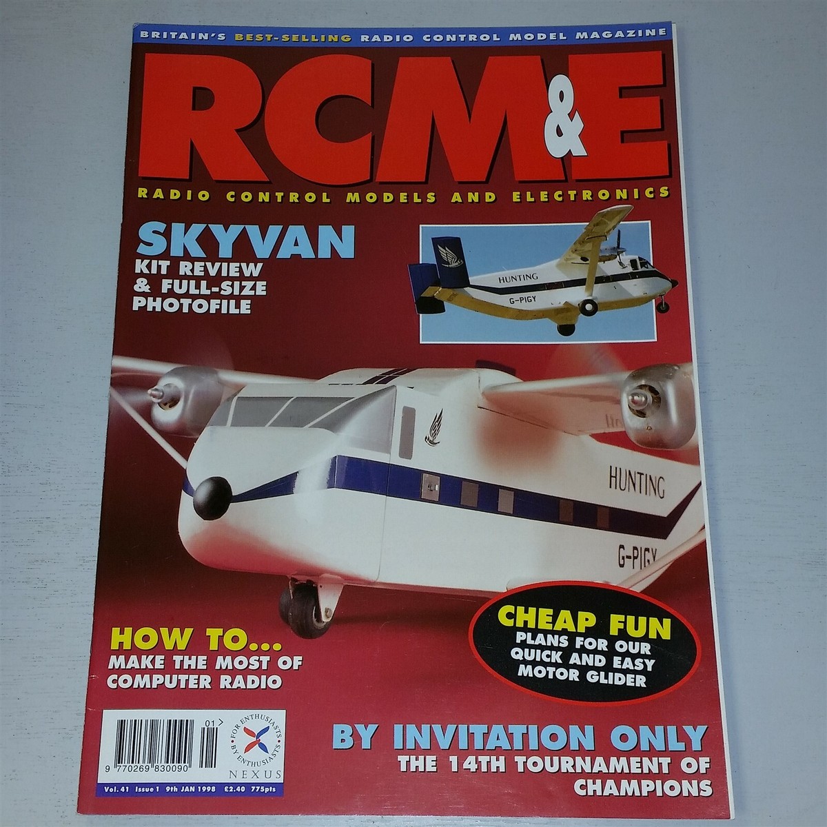 RCM&E RADIO CONTROL MODELS AND ELECTRONICS VOL 41 #1 9TH JANUARY