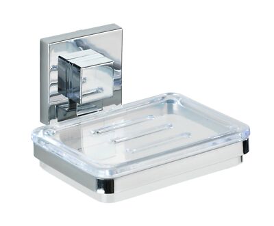 WENKO Seifenablage Quadro rostfreier Edelstahl ohne bohren leicht zu reinigen