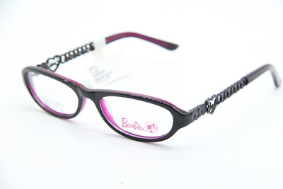 NEW BARBIE KIDS-TUFF LOVE BLACK PINK AUTHENTIC EYEGLASSES FRAMES 47-14