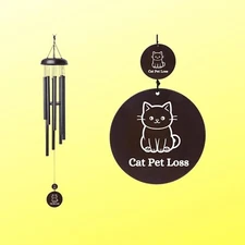 Harmony of Love Cat Pet Loss Wind Chime Handcrafted Memorial Chimes for Grieving