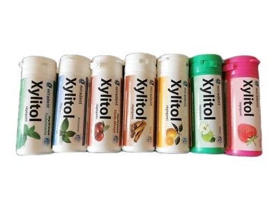 WWW.SPEISEKAMMER-SHOP.DE 7 x 30 Xylitol Kaugummi Zuckerfrei mit Xylit Ohne Aspartam Miradent Zahnpflege