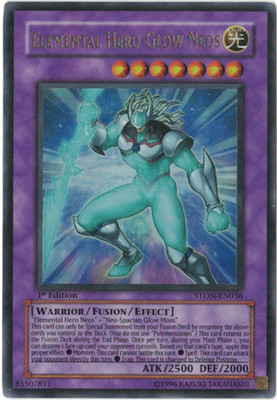 Yu-Gi-Oh! Elemental Hero Glow Neos (NM) 1st edition Ultra Rare STON-EN036