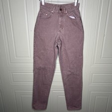 Vintage Lee Jeans Size 5 Long 25x31 Brown High Rise Made in USA
