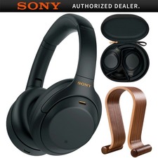 Sony WH1000XM4/B Noise Cancelling Wireless Headphones  Wood Headphone Stand