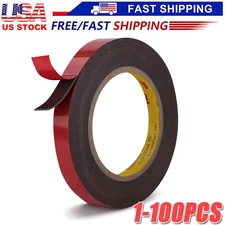 100 Auto Tape Acrylic Foam Double Sided Back Car Mounting Adhesive 3m x10mm 10ft