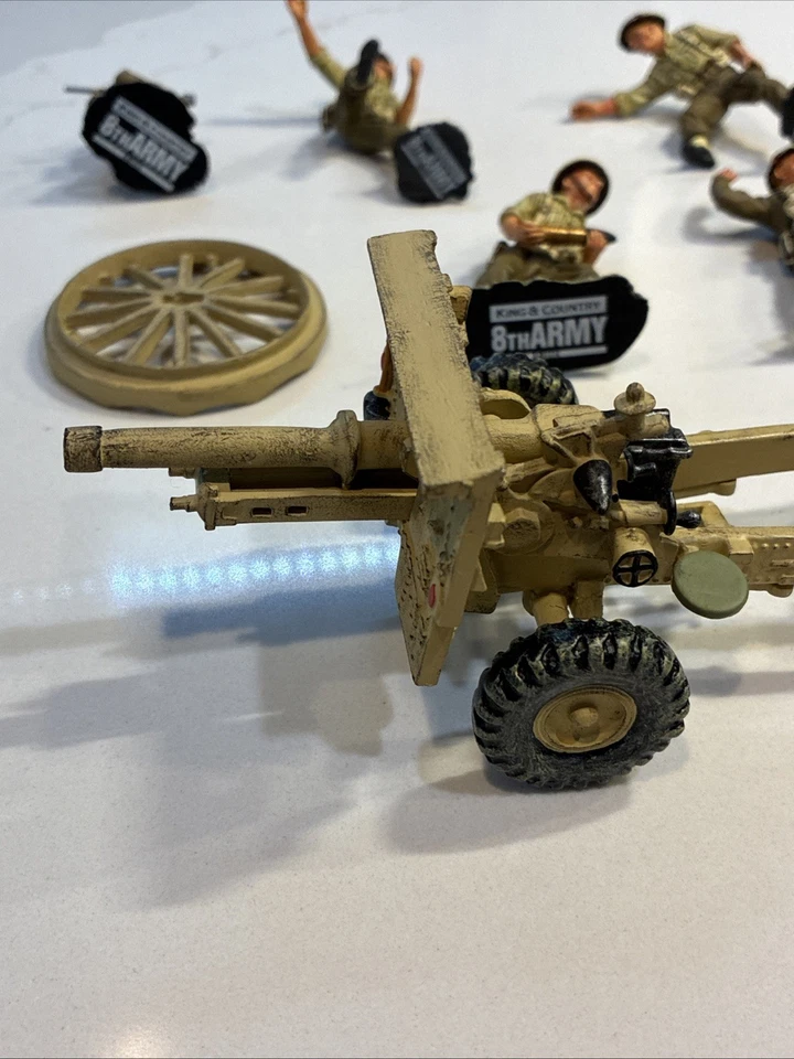 REY Y PAÍS EA004 8º Ejército Británico 25Ib. PISTOLA Y TRIPULACIÓN (SIN CAJAS) RETIRADA Foto 2 de 4