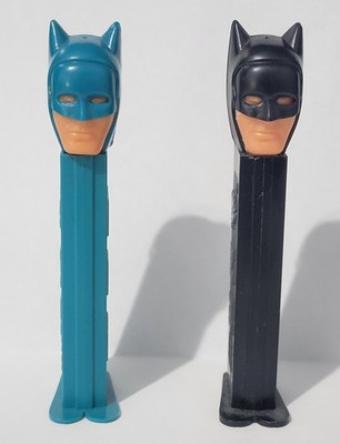Vintage Batman PEZ Dispenser Set Lot Blue Yugoslavia 3.9 Black Slovenia 4.9 DC