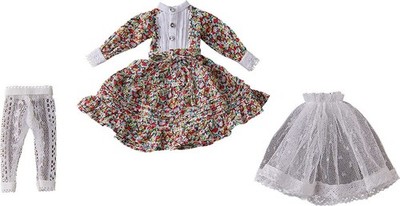 Harmonia Humming SP Outfit Flower Print Dress Red Doll Clothes SILVER BUTTERFLY