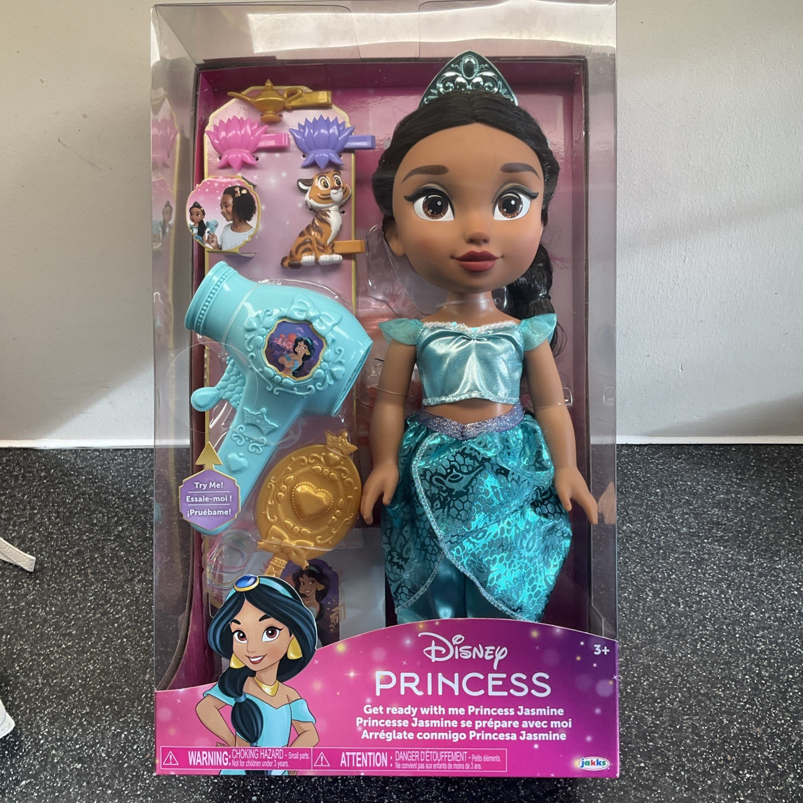 Disney Princess Get Ready With Jasmine Large Hair Doll Play Set