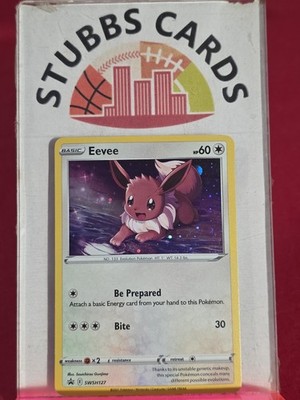 Eevee SWSH127 Holo Promo Sword & Shield Promo Pokemon Card Lightly Played