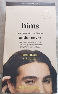 Semi-Permanent Hair Color Hims Under Cover Rich Black Cream Vegan Men