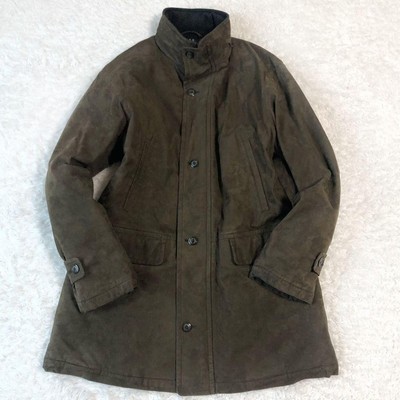 バーバリーブラックレーベル レザージャケット 2way ノバチェック カーキ L