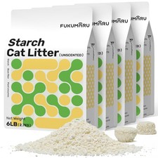 Cassava Cat Litter, Strong Clumping Cat Litter Bulk, Plant-Based Natural Ingr...