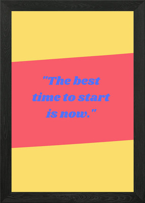 Inspirierendes Zitat: Start Now Gerahmtes Wandbild Poster Leinwanddruck Bild