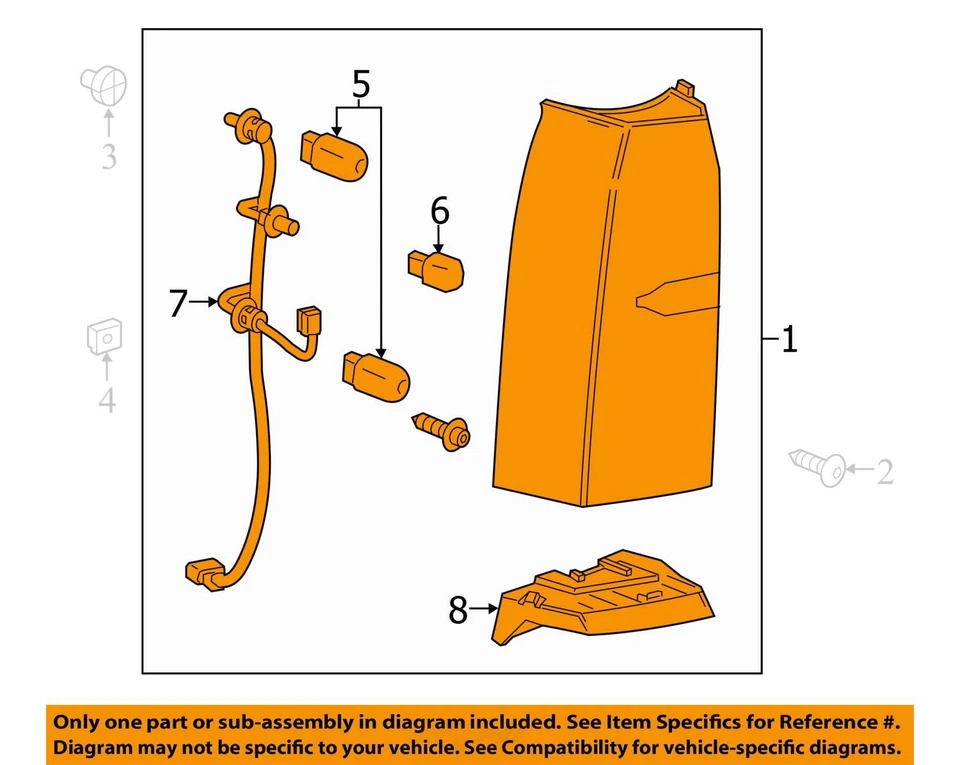 Conjunto de luces traseras para conductor LH 22783101 se adapta a 15-20 Chevy Suburban 1500 ¡arañazadas! Foto 4 de 4
