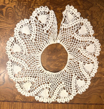 Vintage Handmade White Crocheted Collar