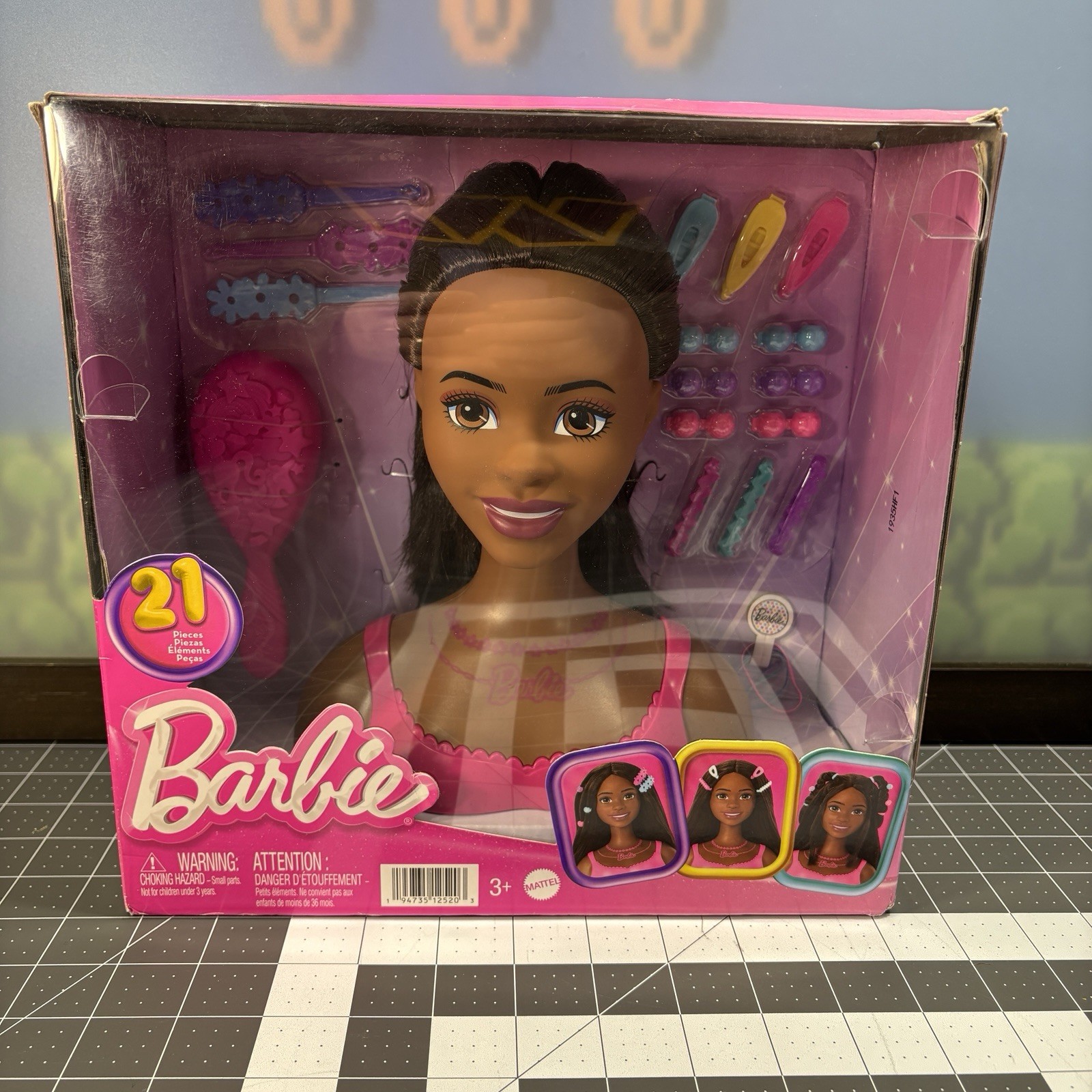 Barbie Styling Head Figure Hair Brush Beauty Black African American 2025 Mattel