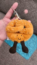 Jellycat Amuseable Pretzel Bag Charm – Plush Keychain