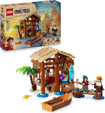 LEGO ONE PIECE La Capanna Del Villaggio Foosha Giocattolo Con Barca, Minifigure 