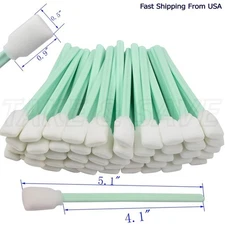 50 Pcs Tipped Cleaning Solvent Swabs Foam For Epson Mutoh Mimaki Roland Printer