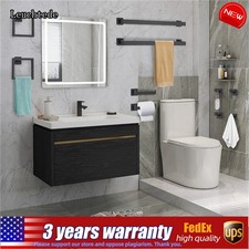 10-piece Matte Black Bathroom Accessories Set Wall Mounted Bathroom Towel Bars