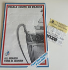 le ticket + le programme - ASM MONACO / PSG en finale Coupe de la France 1985